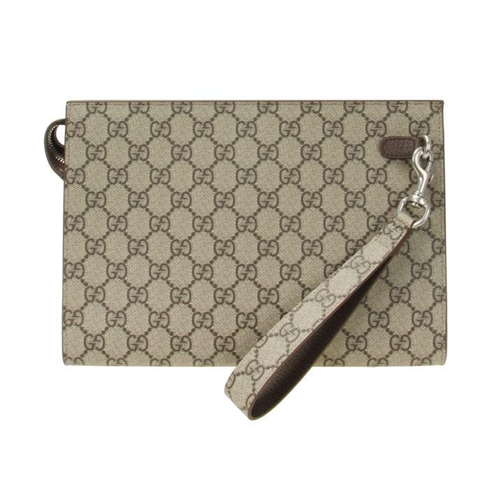 GUCCI GG Detail Canvas Pouch Clutch Bag