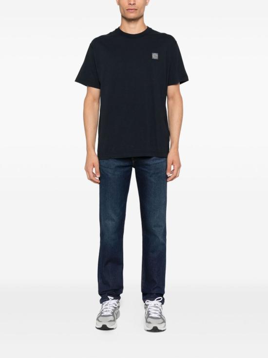 STONE ISLAND Short Sleeve T-Shirt for Me L1S15 2100026 S0057 V0020 NAVY BLUE DOM