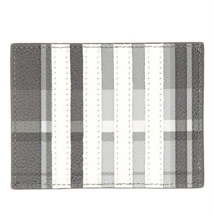 THOM BROWNE Madras Leather Card Holder Wallet MAW220A