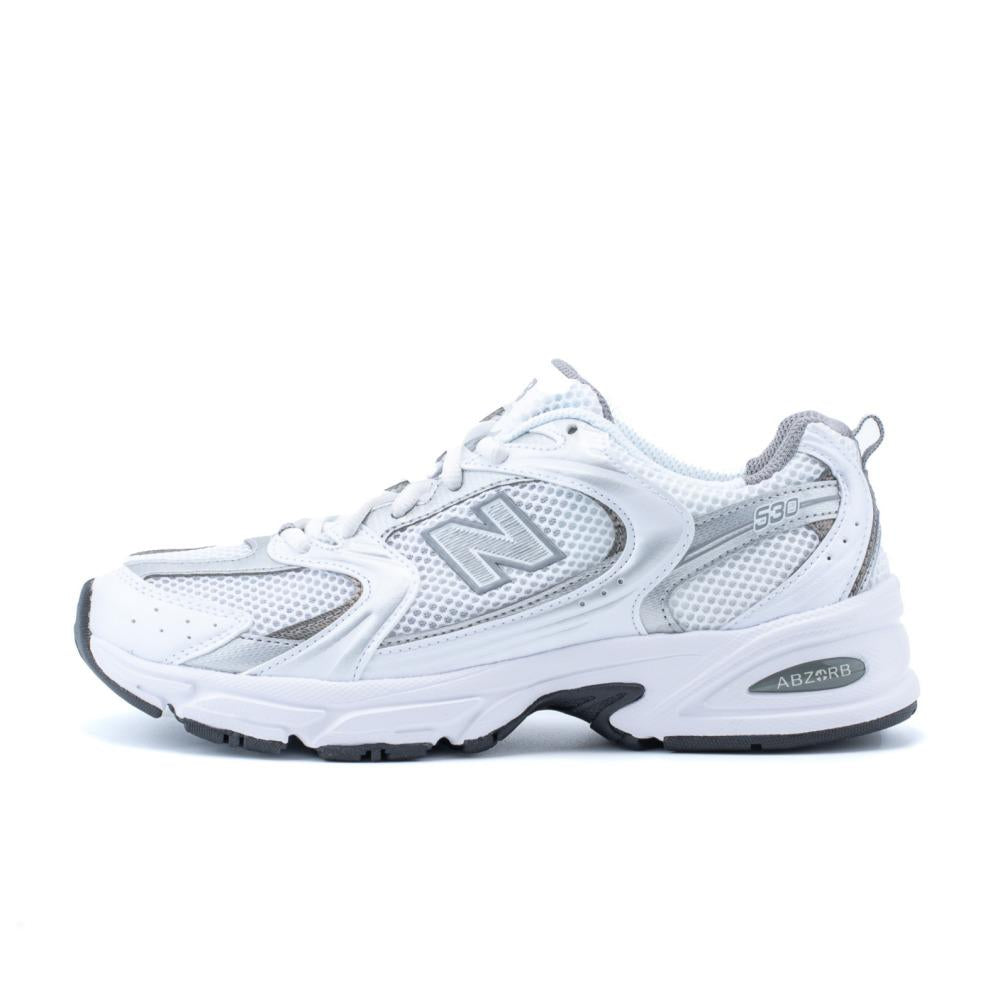 New Balance White Silver 530 Low-Top Sneakers for Men MR530AD