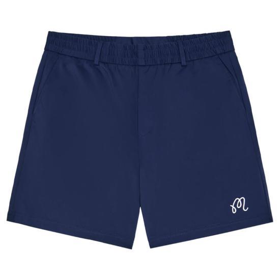 malbon Black Stretch Golf Short Pants for Men M9414NVY NAVY DOM