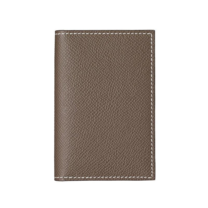 HERMES Etoupe Epsom Leather MC2 Card Holder Wallet Unisex