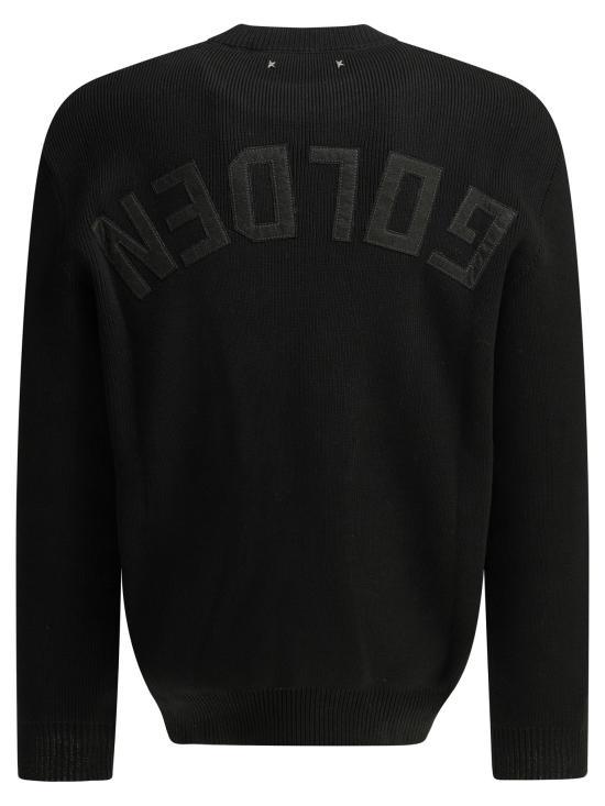 GOLDEN GOOSE Military Lettering Crewneck Sweater Black Men’s Knit