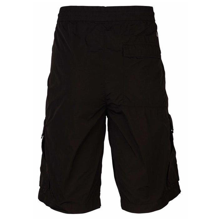 CP Company Lens Patch Cargo Shorts Black