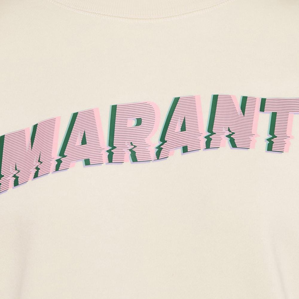 Isabel Marant Vanilla Fleece-Lined MOBYLI Crewneck Sweatshirt