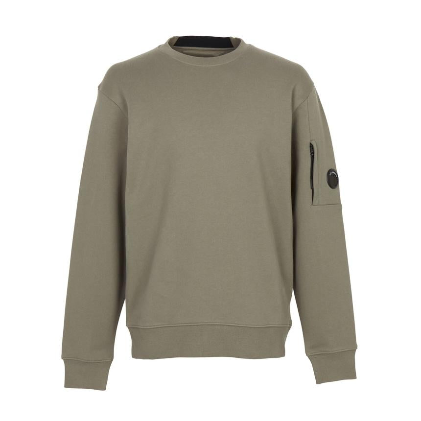 CP Company Men’s Sweatshirt Green Crewneck Pullover Top