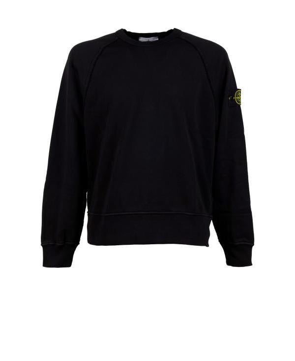 STONE ISLAND Cotton Fleece Sweatshirt Black Men’s Top L1S156100041 S0051 V0029