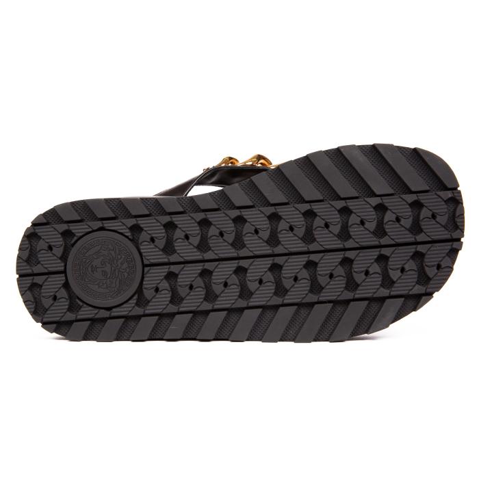 Versace Women’s Chain Thong Sandals Black