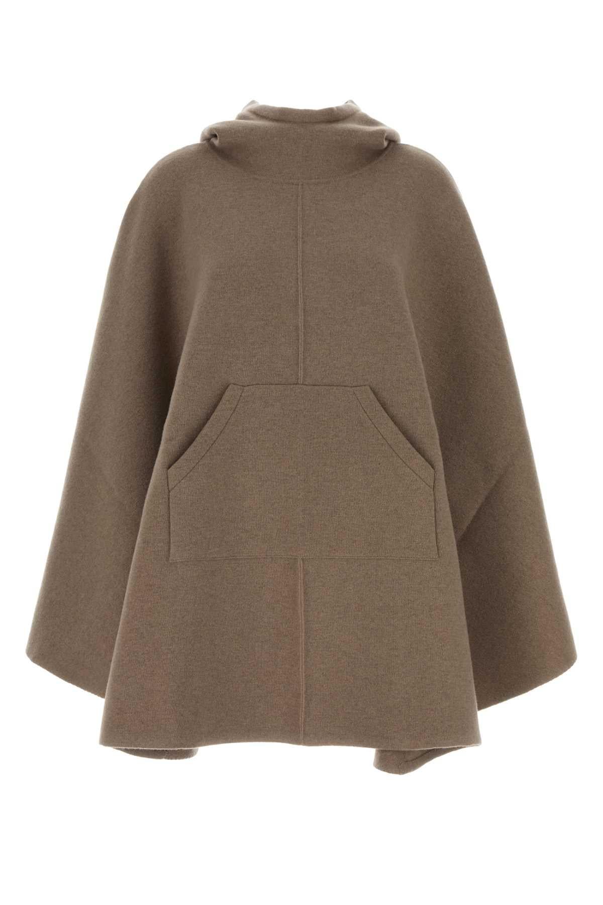 Bottega Veneta Gray Wool Cape Coat
