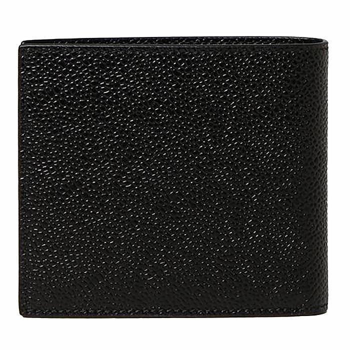 THOM BROWNE Tricolor Tab Pebble Leather Bifold Wallet