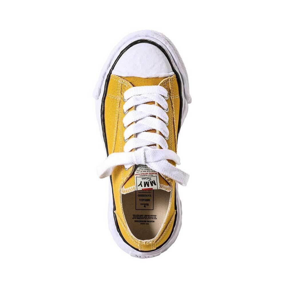 Maison Mihara Yasuhiro Yellow Canvas Peterson 23 OG Sole Low-Top Sneakers