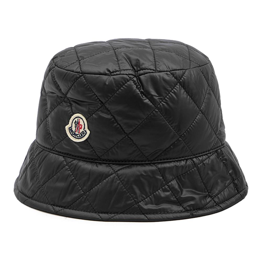 Moncler Logo Patch Quilted Bucket Hat Black 3B000 23 788LD 999