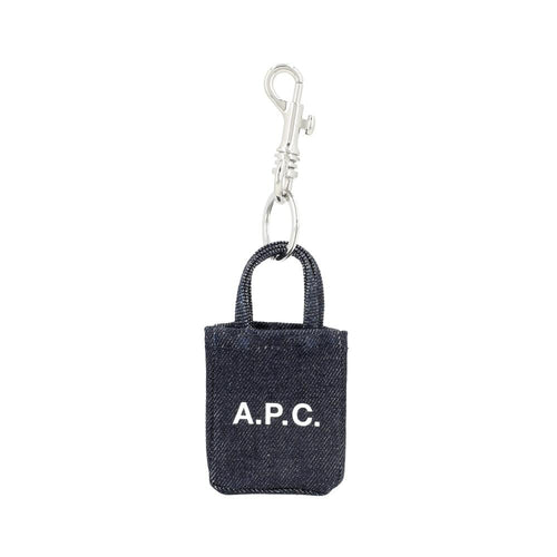 A.P.C. Denim Mini Tote Bag Keyring M63677 IAI INDIGO