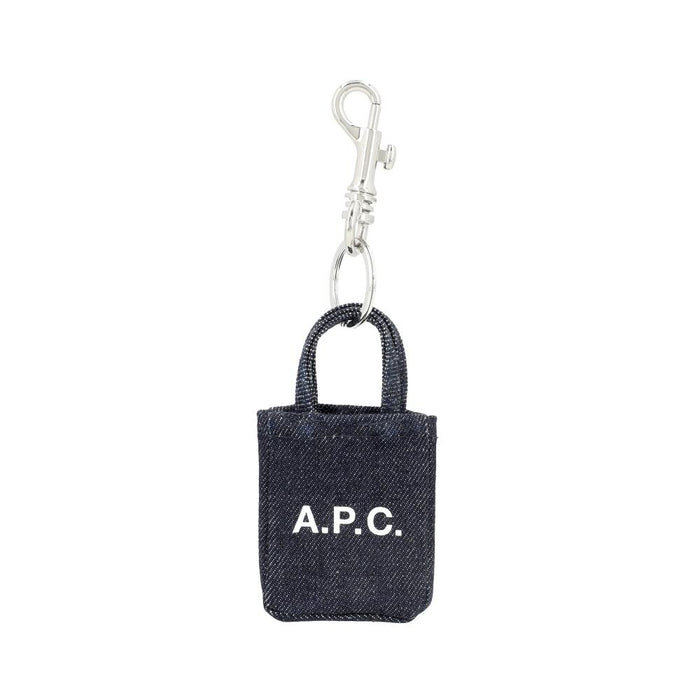 A.P.C. Denim Mini Tote Bag Keyring M63677 IAI INDIGO