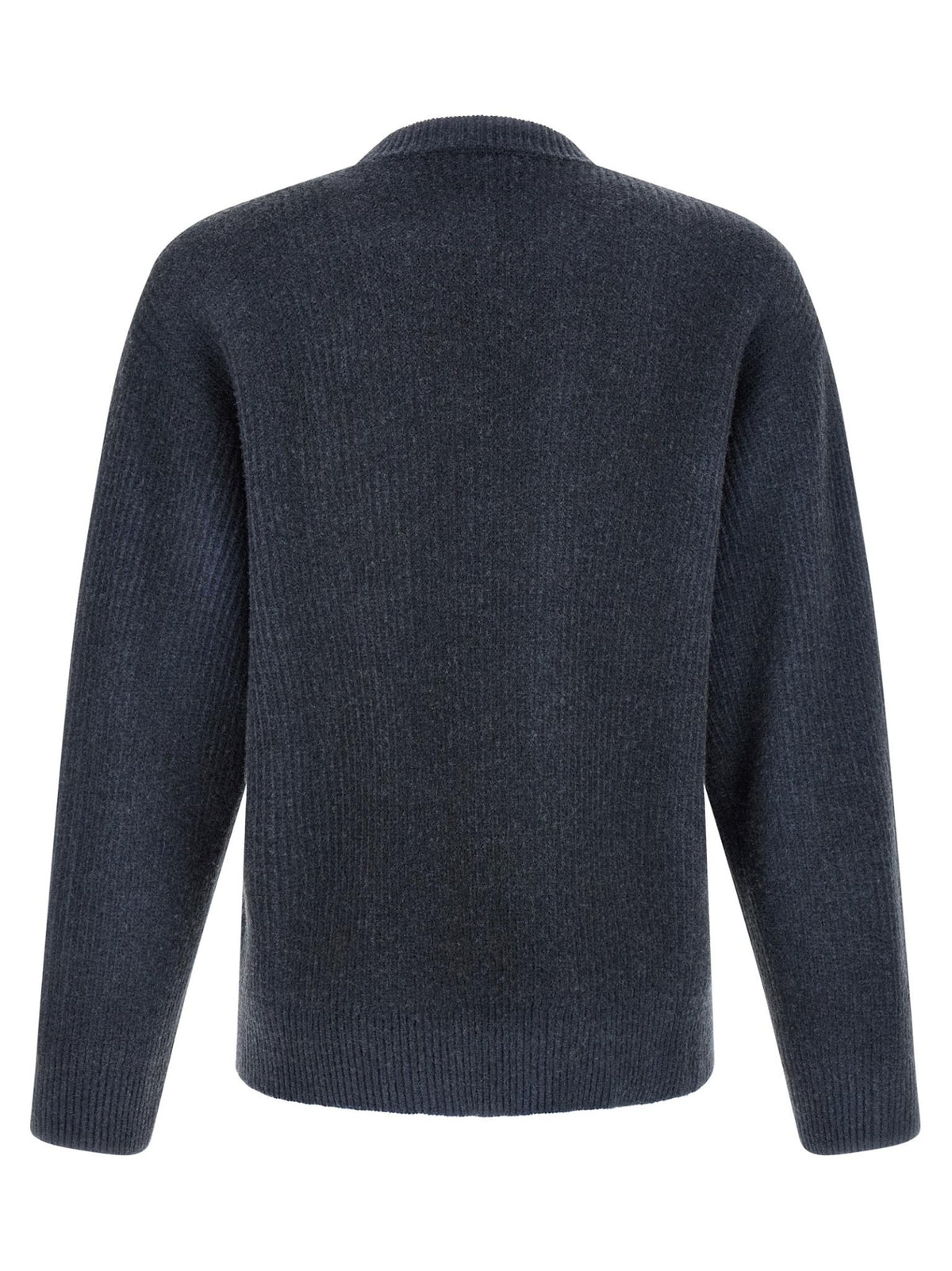 DIESEL Gray Wool Blend Crewneck Knit Sweater for Men