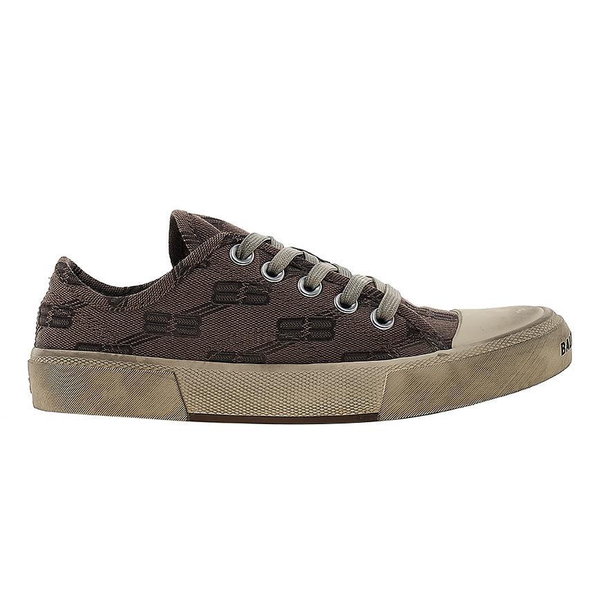 BALENCIAGA BB Monogram Low-Top Sneakers Women Black Beige