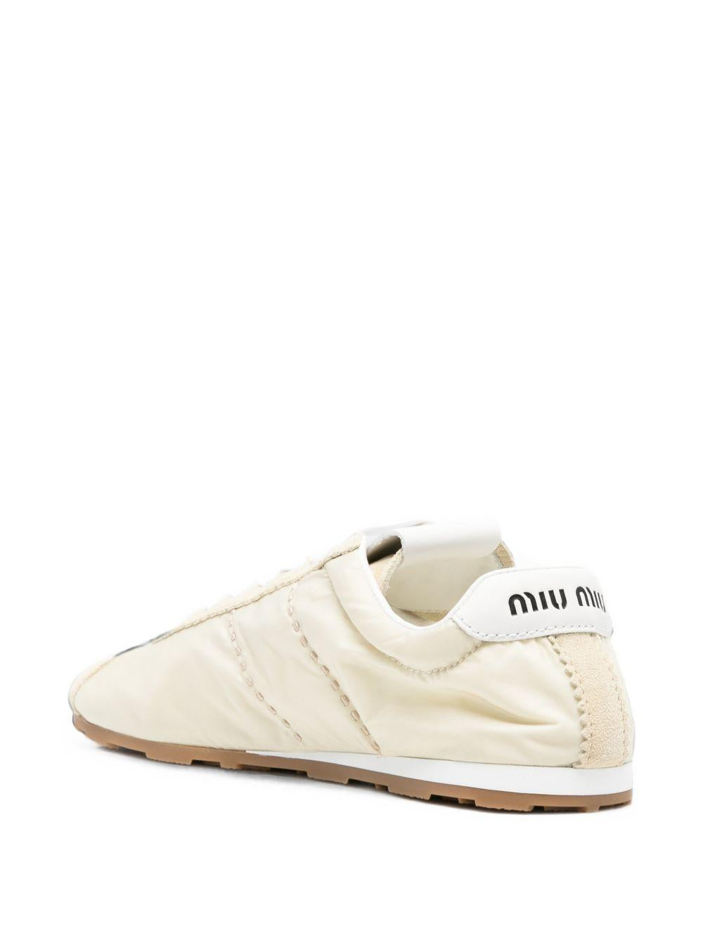 Miu Miu Leather Low-Top Sneakers
