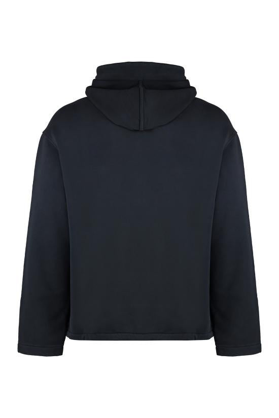 CP Company Diagonal Fleece Zip Hoodie Black Sand Dom Men's Jacket