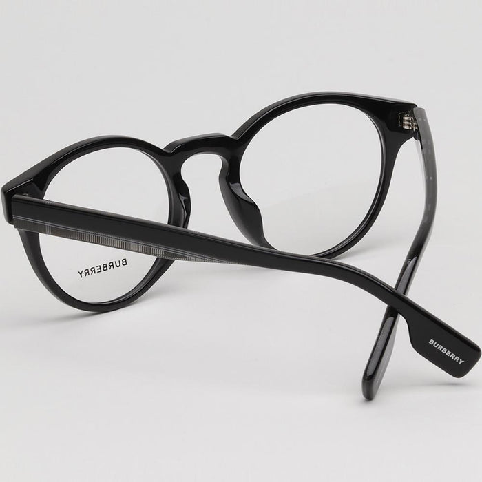 BURBERRY Round Acetate Eyeglass Frames Asian Fit Clear/Demi Brown BE2354F3996
