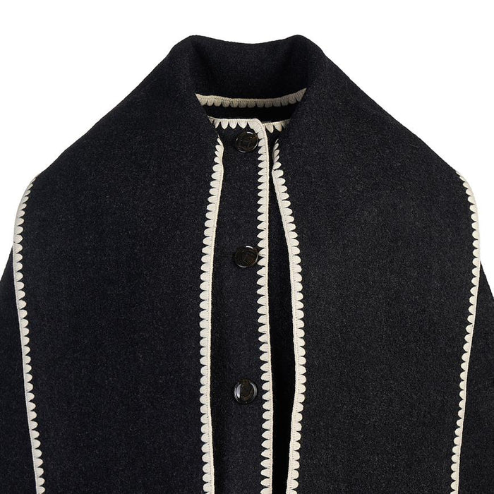Toteme Women’s Fringe Scarf Wool Jacket