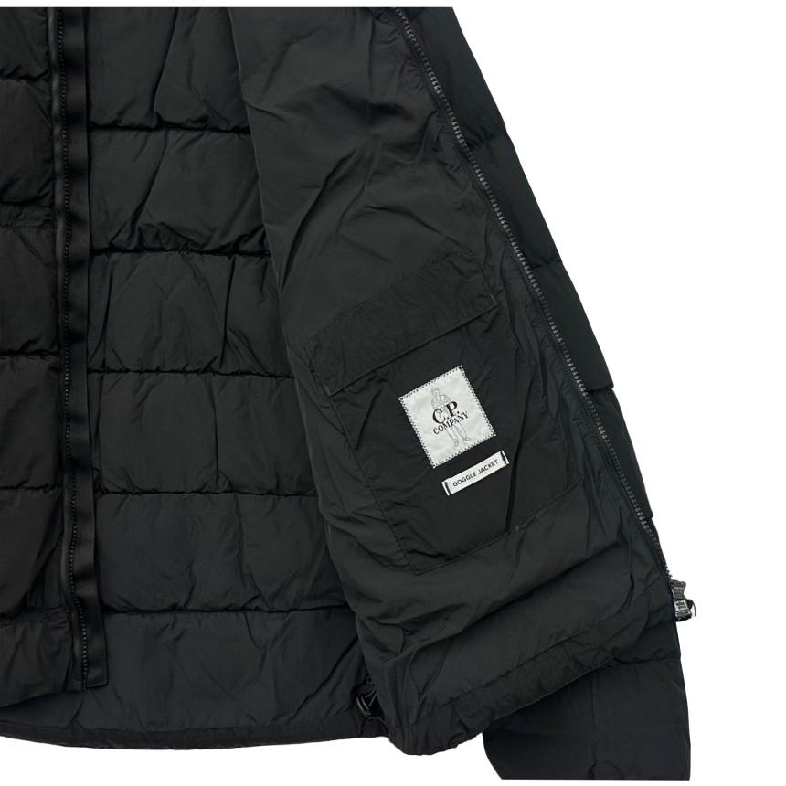CP Company Chrome-R Goggle Hooded Down Jacket Black Unisex