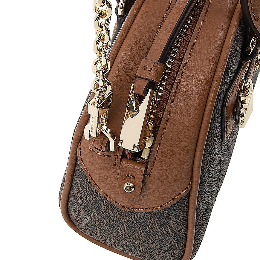 Michael Kors Women’s Logo Print Top Handle Tote Bag Brown