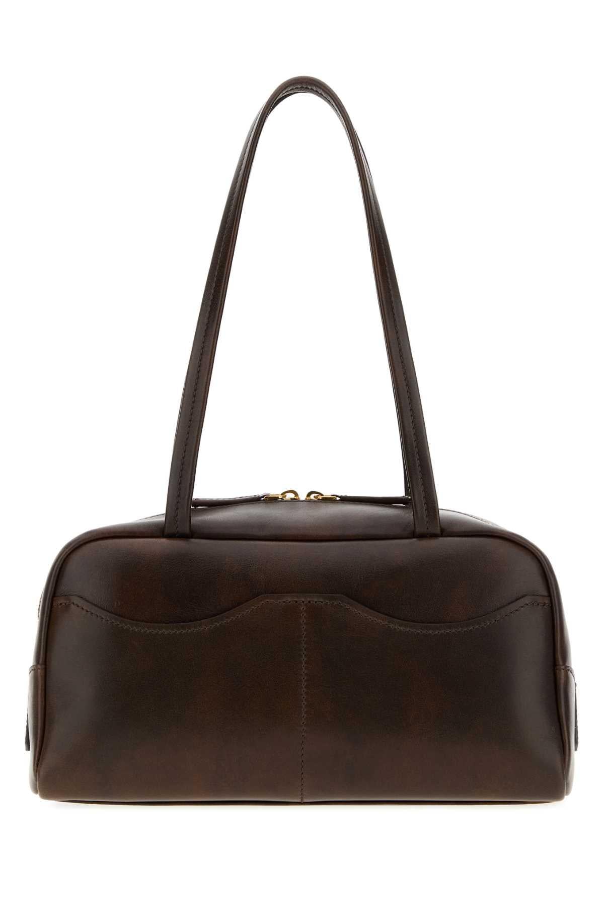 PRADA Brown Leather Shoulder Bag