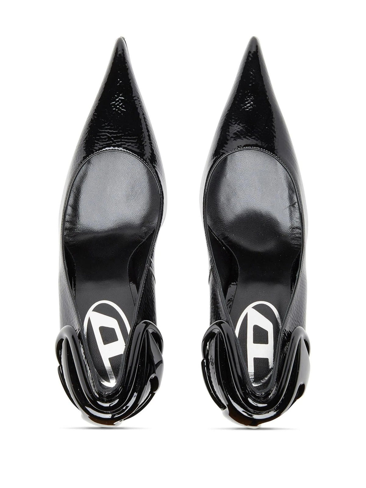 DIESEL Black Leather Mary Jane Pumps