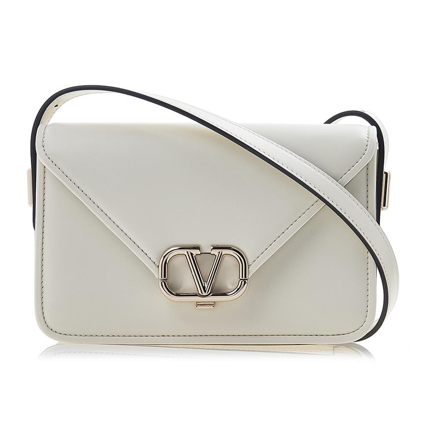 VALENTINO Garavani V Logo Leather Shoulder Bag for Women