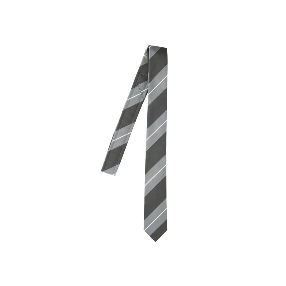 THOM BROWNE Jacquard Classic Tie Gray Silk Men's Necktie