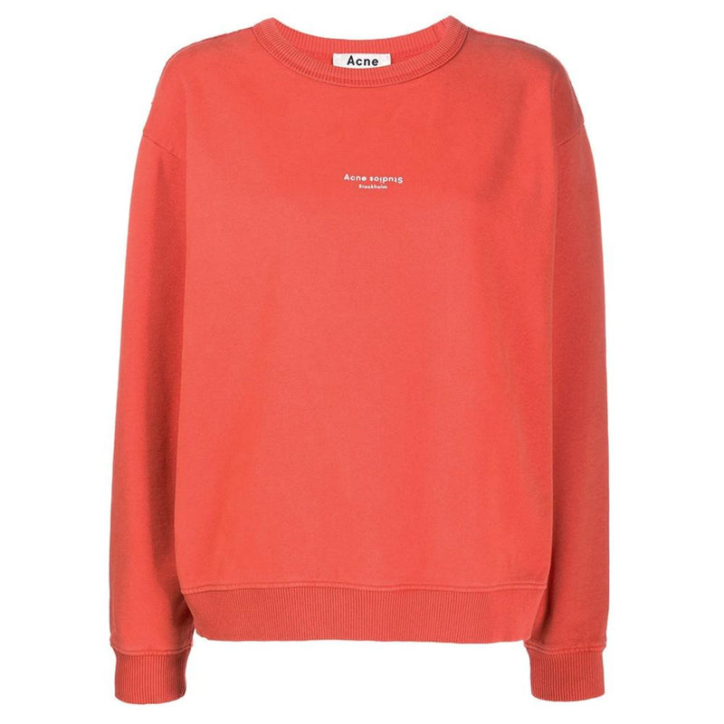 Acne Studios Reverse Logo Sweatshirt Papery Red