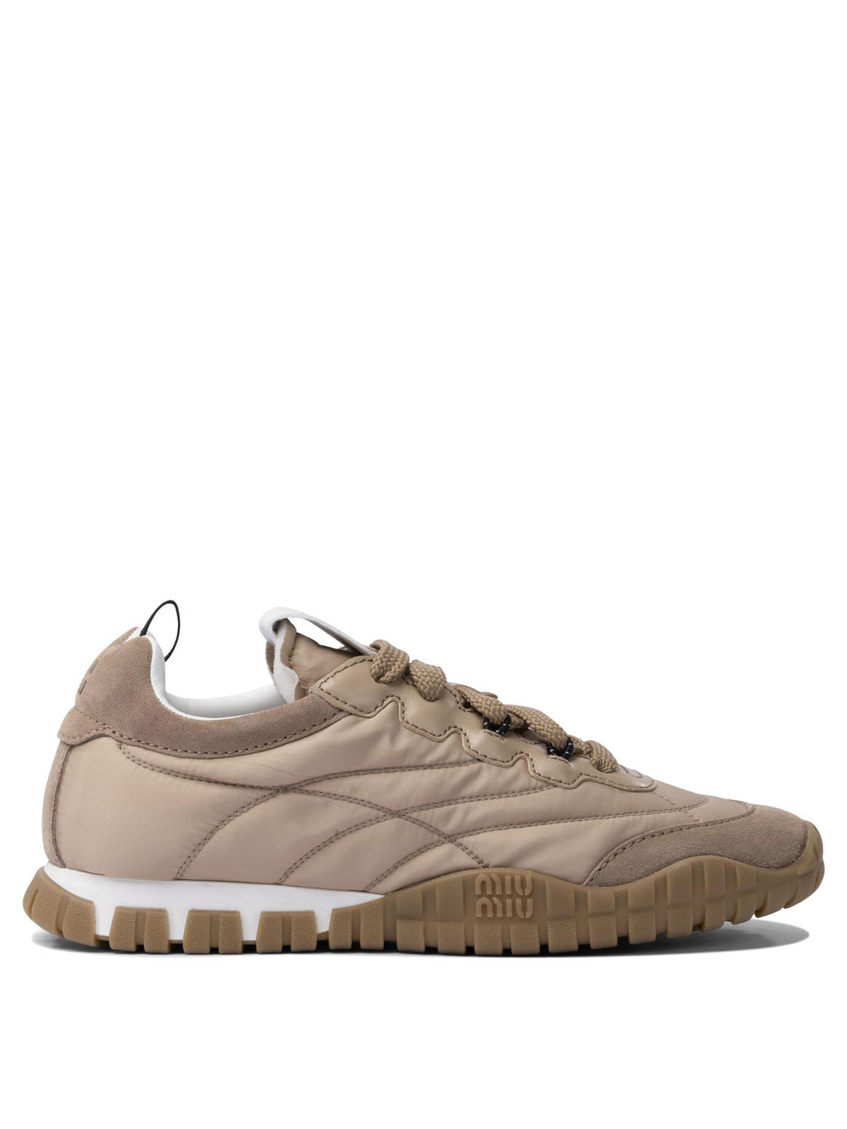 Miu Miu Leather Low-Top Sneakers White Women’s