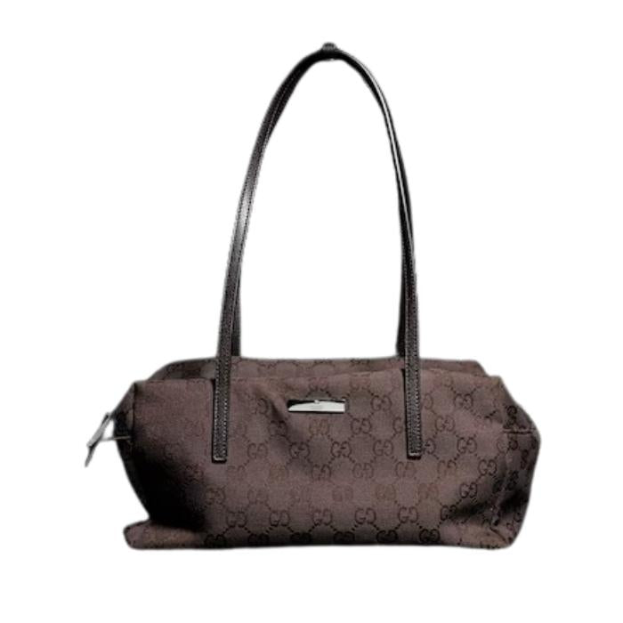 GUCCI Melrose Medium Boston Bag Brown Leather Shoulder Bag