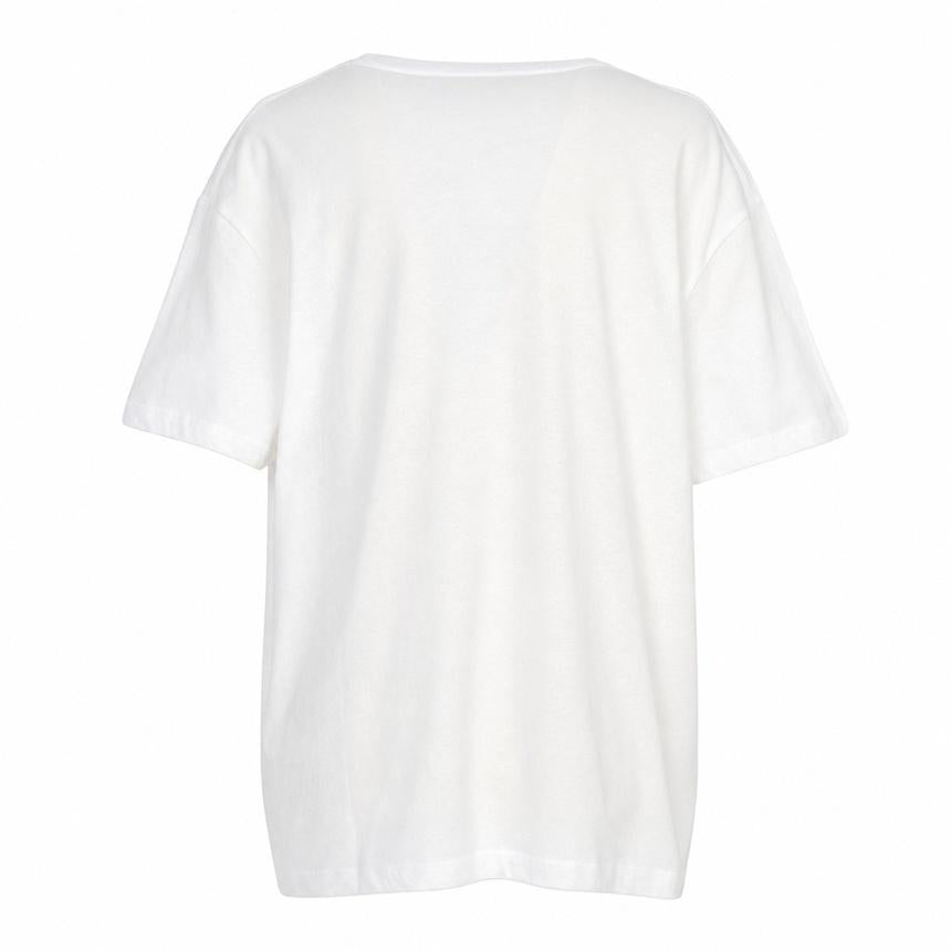 Vanessa Bruno Womens Short Sleeve T-Shirt White Cotton Top