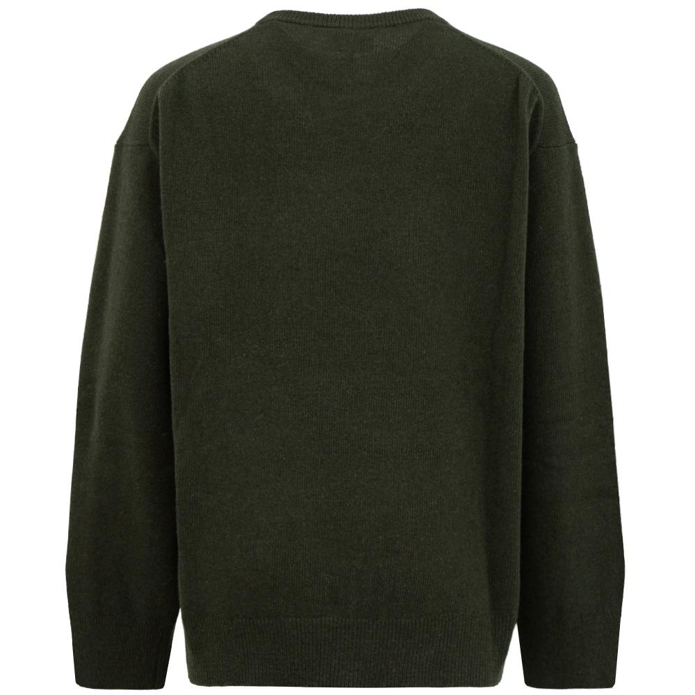 GANNI Cherry Graphic Oversized Kalamata Crewneck Sweater A1070112 861