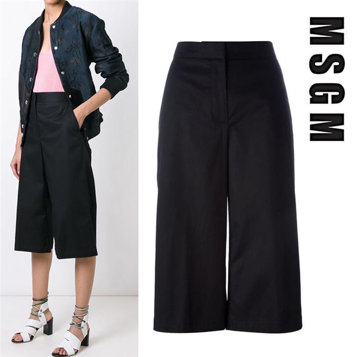 MSGM Women’s Wide-Leg Classic Pants Black