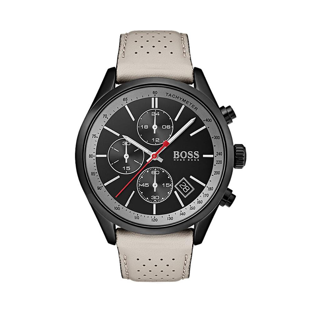 HUGO BOSS Chronograph Beige Leather Men’s Watch 1513562