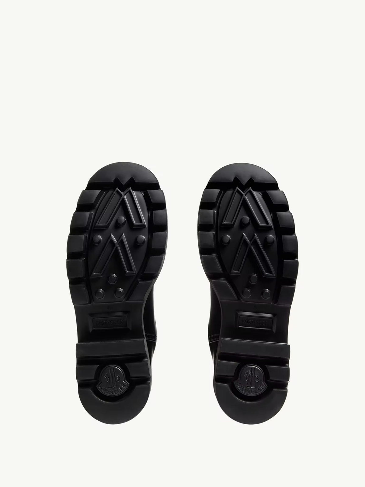 Moncler Black Leather Ankle Boots