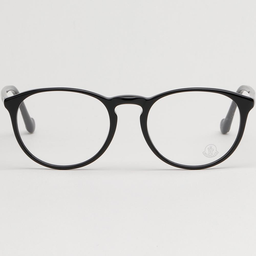 Moncler Lightweight Round Acetate Eyeglass Frames Black Unisex
