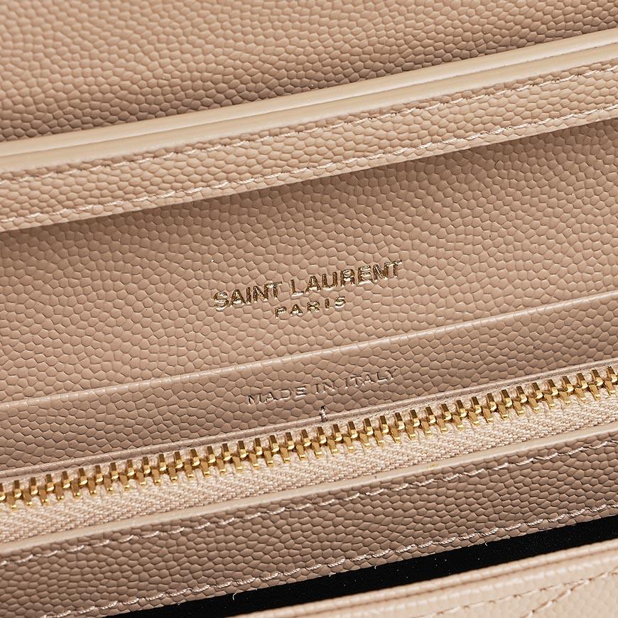 Saint Laurent Women Monogram Chain Wallet Shoulder Bag Black Leather