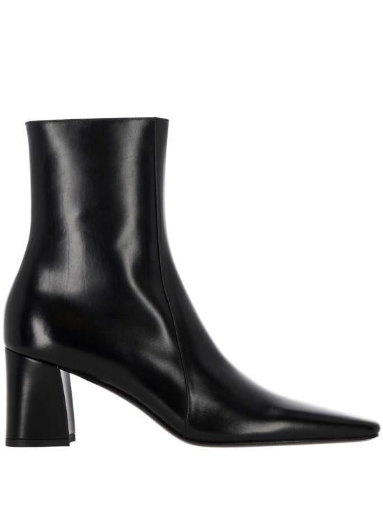 Saint Laurent Smooth Leather Rainer Ankle Boots 827697 1YU00 1000