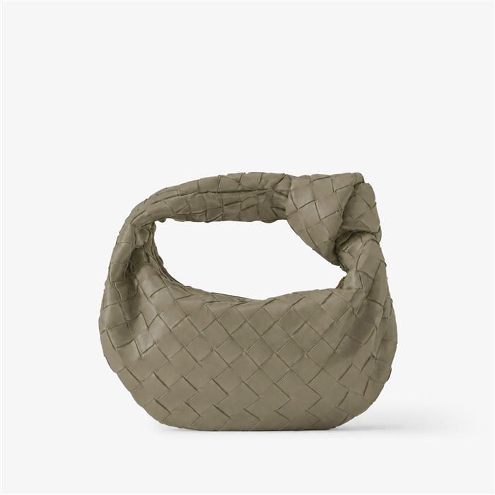 Bottega Veneta Mini Jodie Leather Hobo Tote Bag Brown