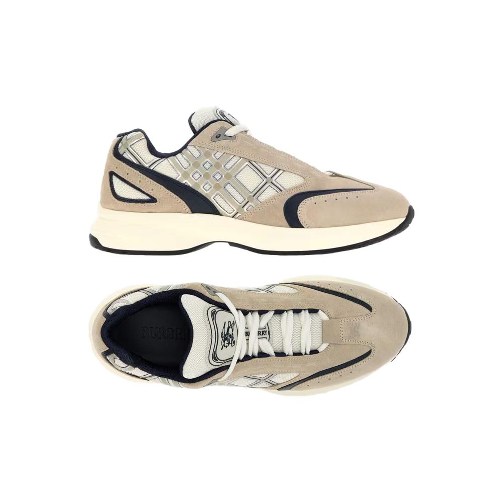BURBERRY Eclipse Runner Suede Sneakers Tawny Beige Low Top Men 8127674
