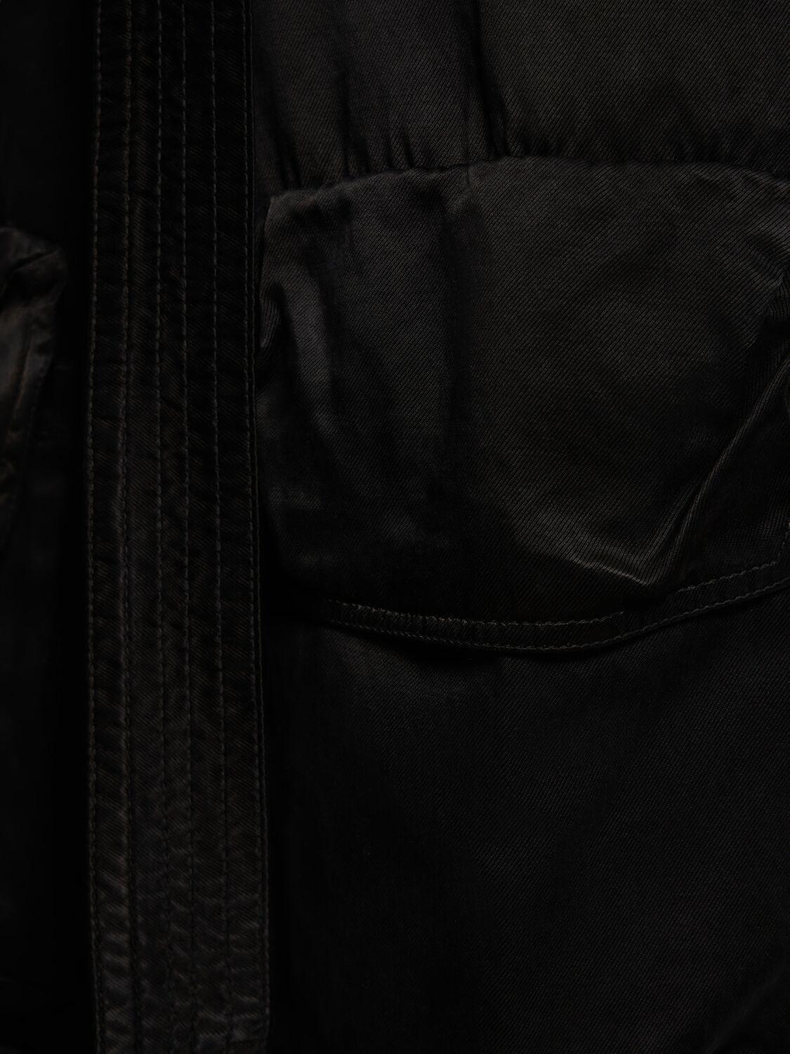 Dries Van Noten Garment-Dyed Cotton Cupro Belted Cargo Pants 232 020928 7286 900