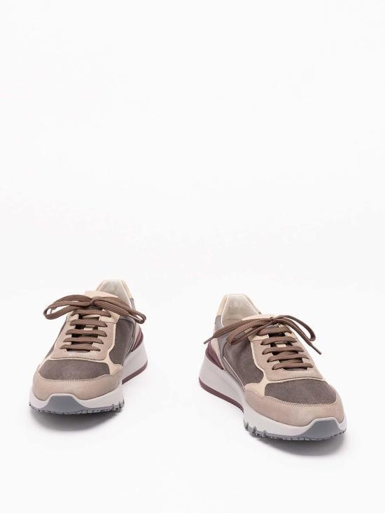 Brunello Cucinelli Nubuck Suede Running Sneakers Gray Men’s