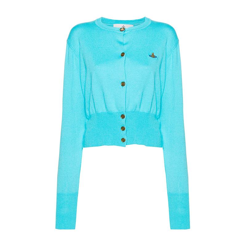 Vivienne Westwood Bea Cropped Cardigan Blue