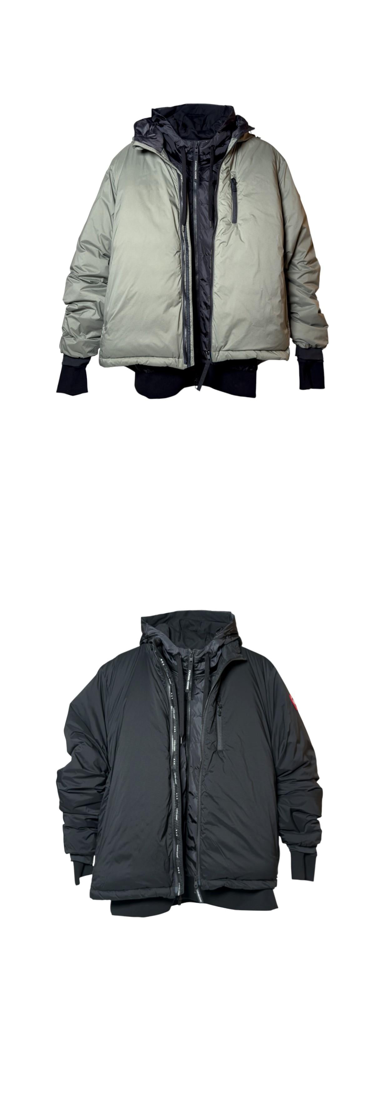 Canada Goose Hybridge Huron Full Zip Hooded Down Jacket Black Men