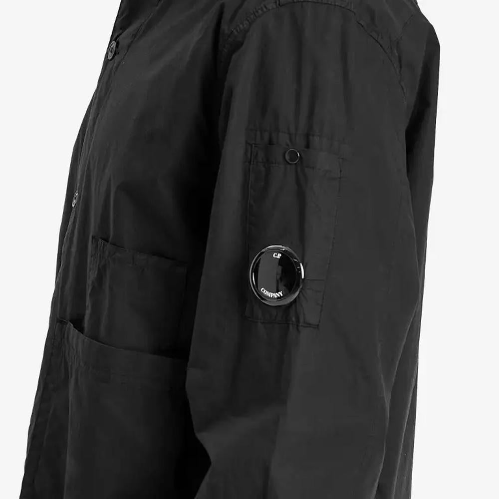 CP Company Men's Black Poplin Long Sleeve Shirt