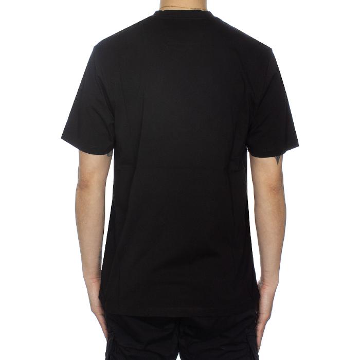 CP Company Men’s Vertical Logo T-Shirt Black Cotton