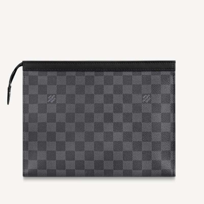 Louis Vuitton Monogram Eclipse Pochette Voyage MM Clutch Unisex